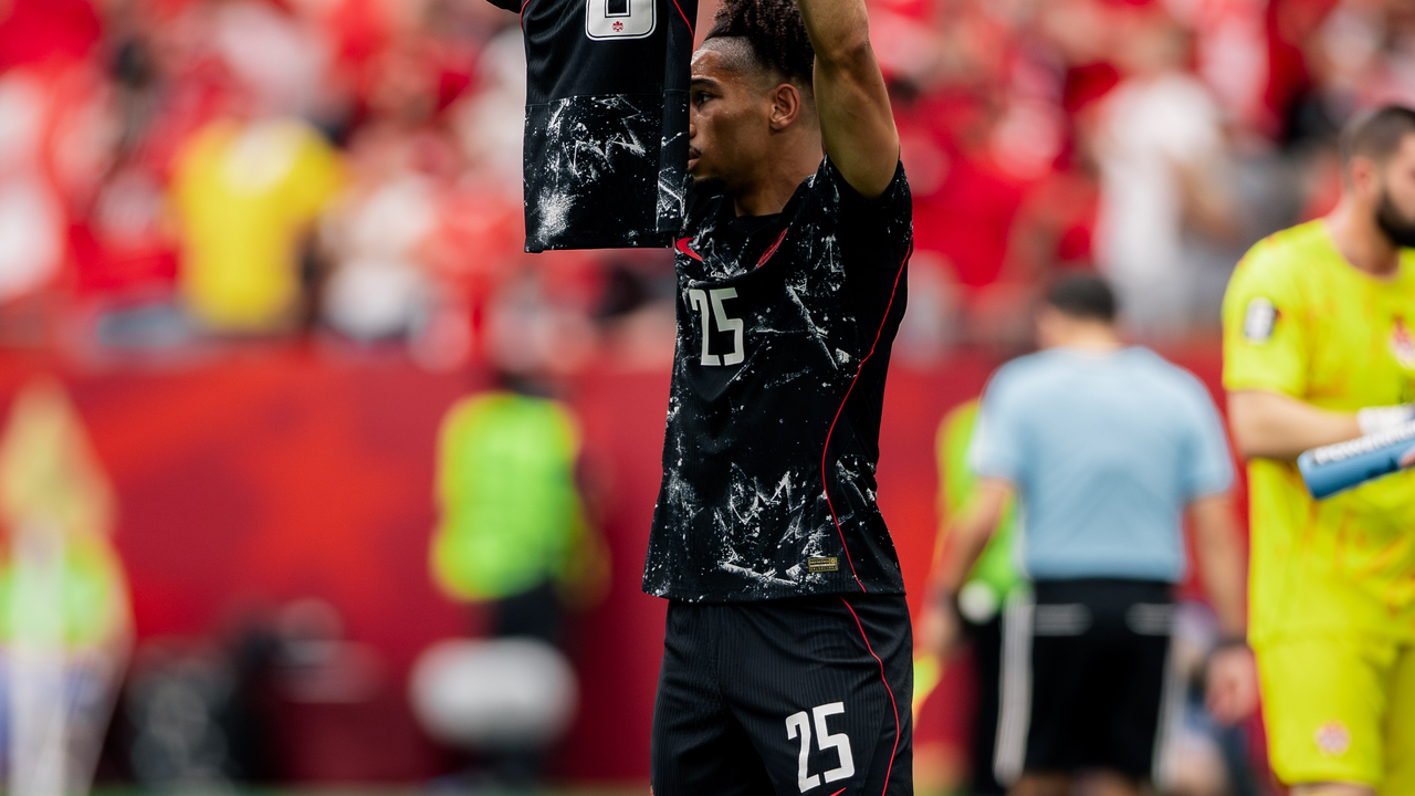 Canada midfielder Ismael Kone before the Qatar match
