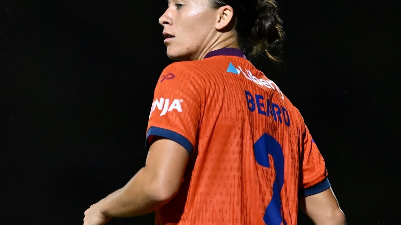 Angie Beard wears number three for Brisbane Roar