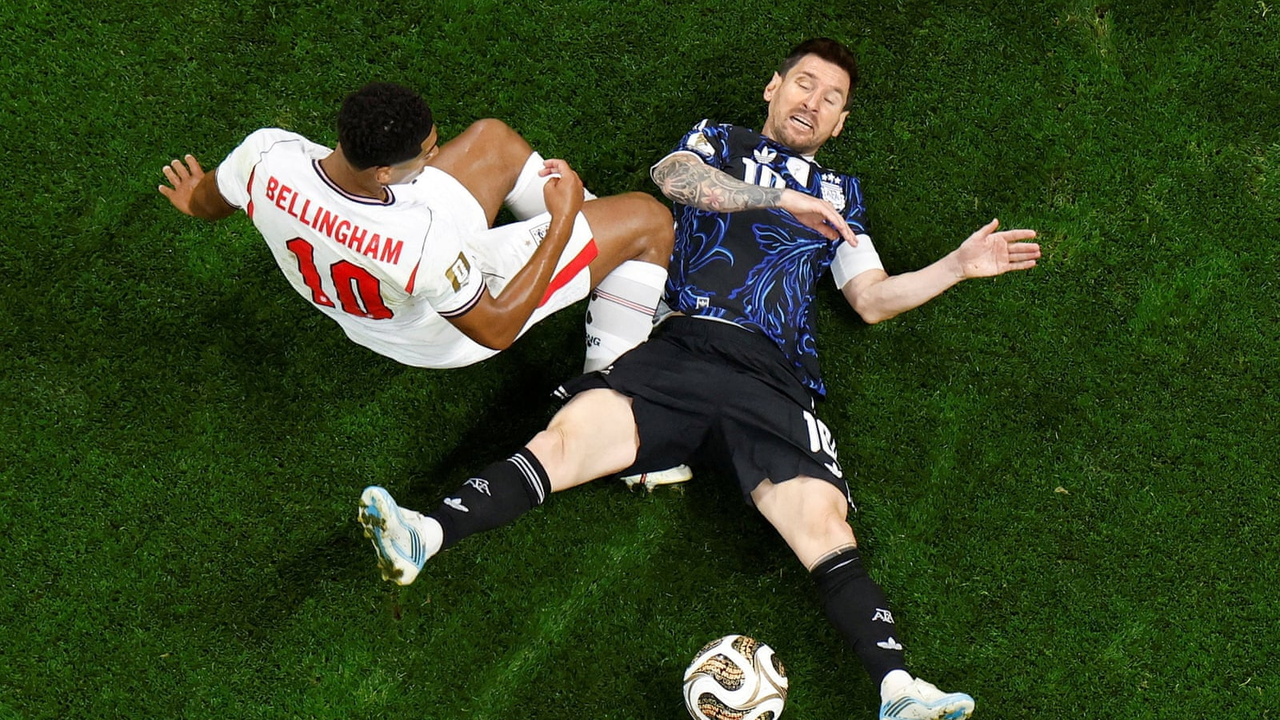 Lionel Messi creating an attack against England in the World Cup semifinal