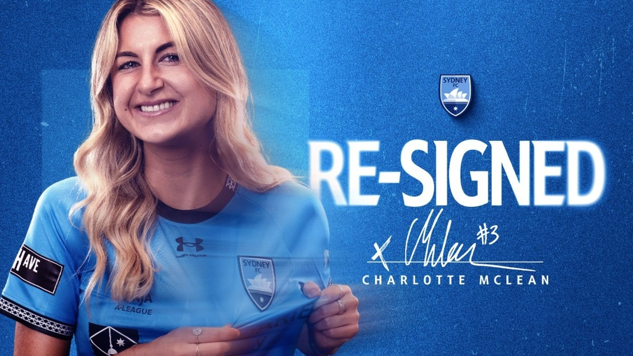 Charlotte McLean poses after extending her Sydney FC contract
