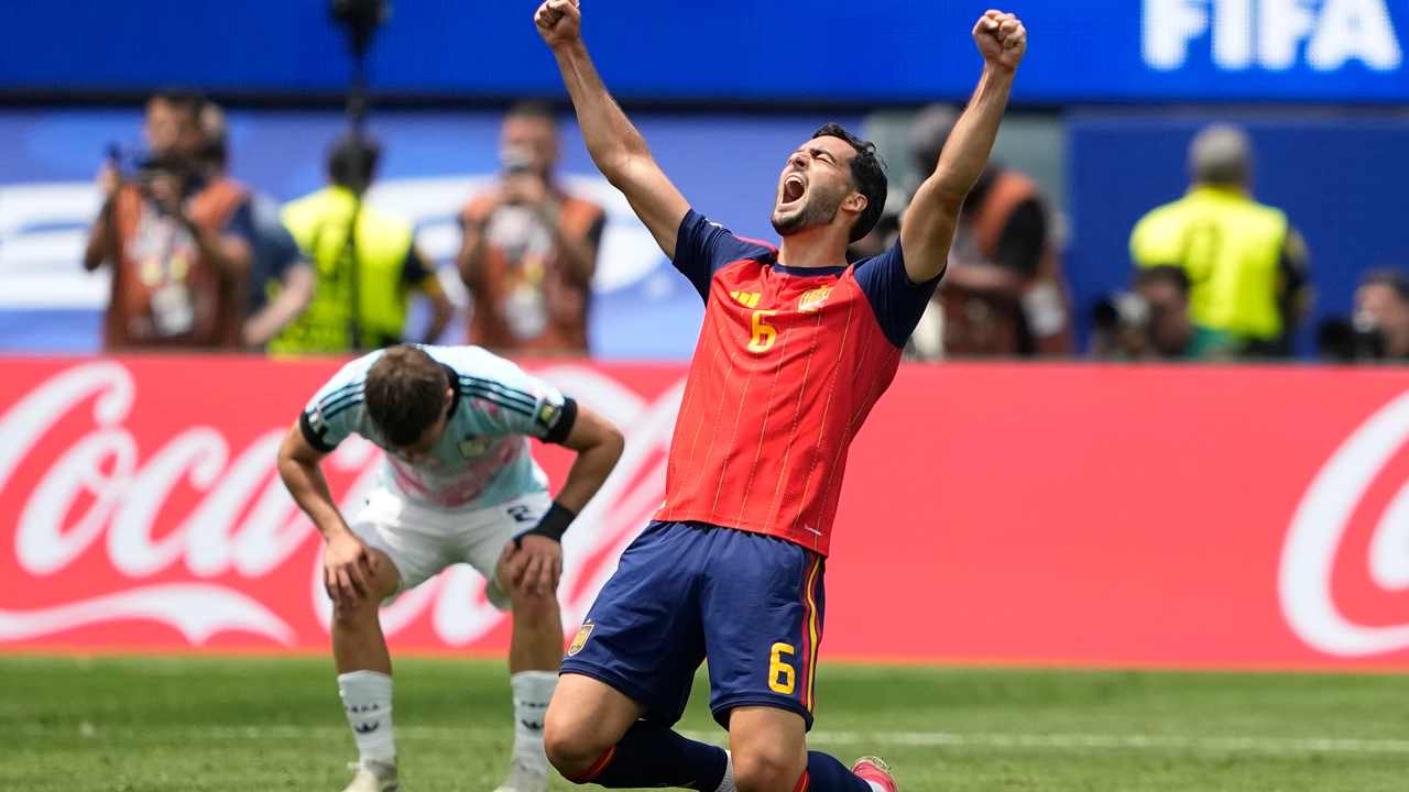 Spain player celebrates during the World Cup run