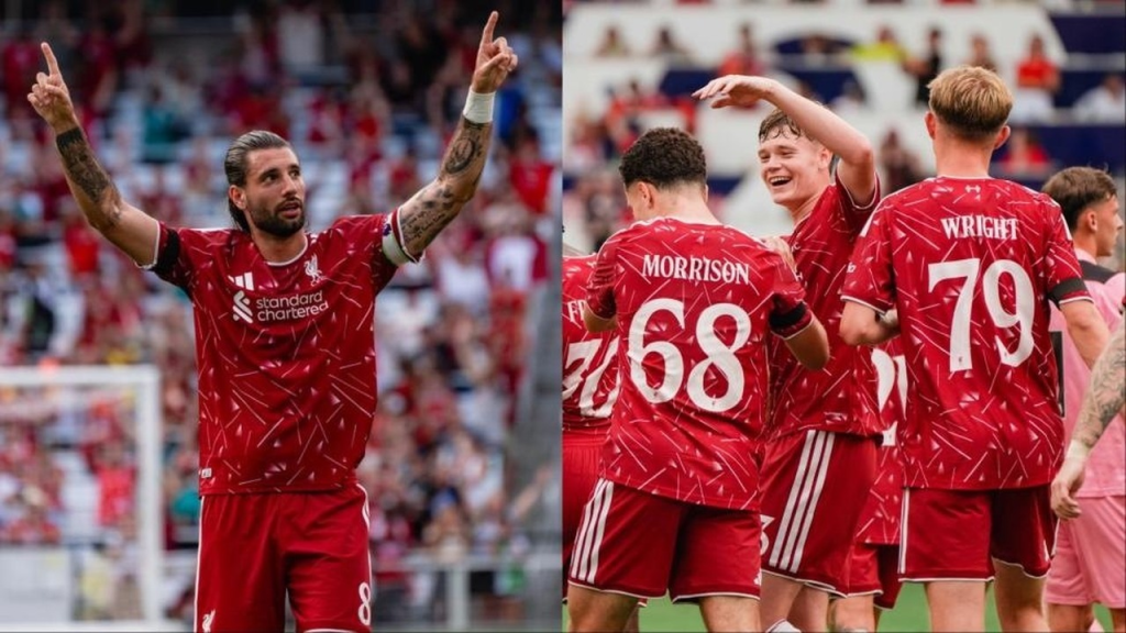 Liverpool score three after half-time to beat Sunderland in Nashville