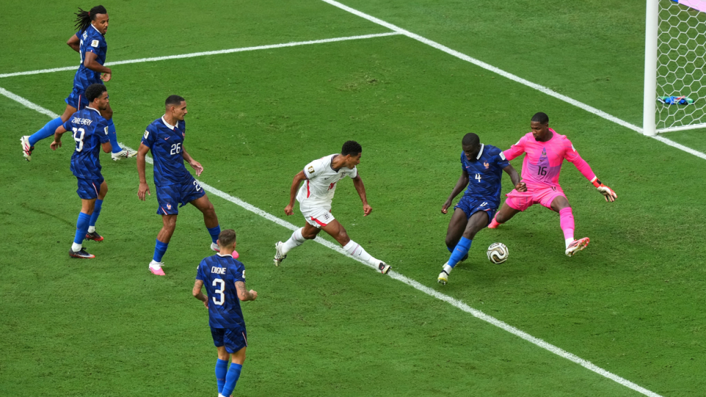 Bukayo Saka’s hat-trick carries England through a ten-goal bronze match against France