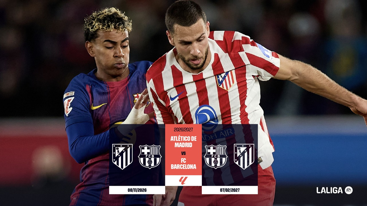 La Liga players appear beside a second fixture notice